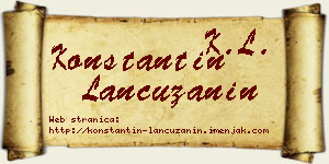 Konstantin Lančužanin vizit kartica